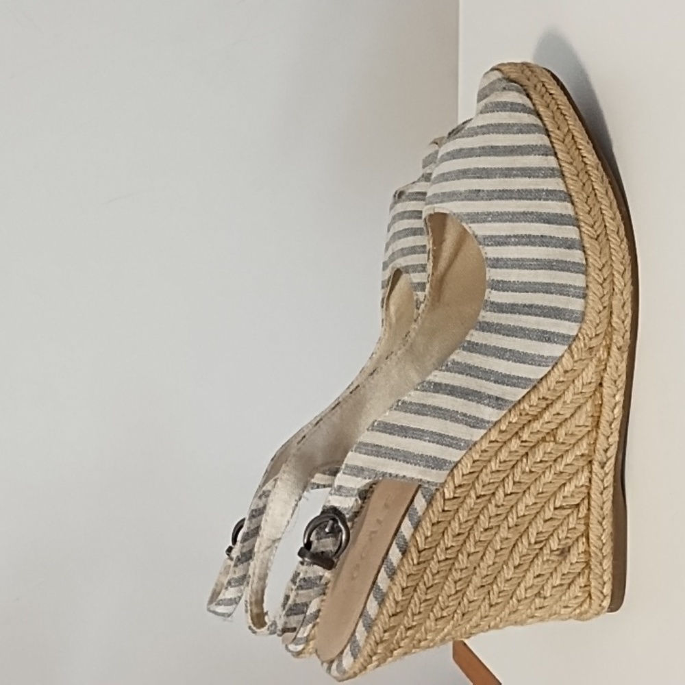 Locale Striped Fabric Espadrilles Wedge